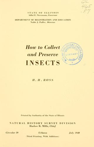 Cover for How to collect and preserve insects.