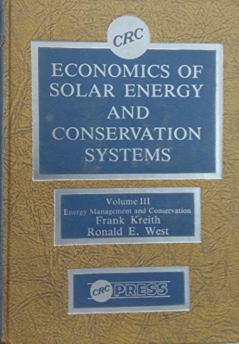 Cover for Economics of solar energy and conservation systems