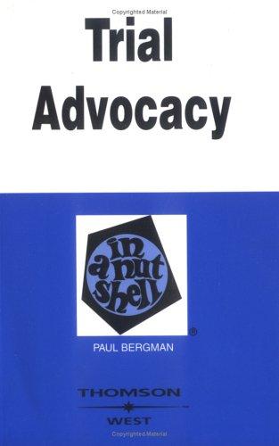 Cover for Trial advocacy in a nutshell