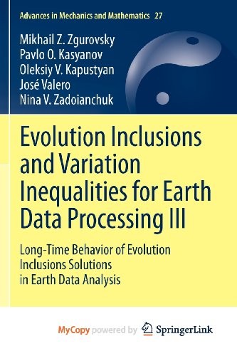 Cover for Evolution Inclusions and Variation Inequalities for Earth Data Processing III