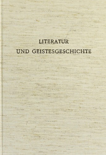Cover for Literatur und Geistesgeschichte.