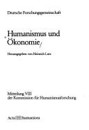 Cover for Humanismus Und Oekonomie (Mitteilung VIII der Kommission fur Humanismusforschung)
