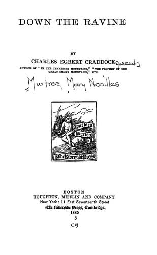 Cover for Down the ravine