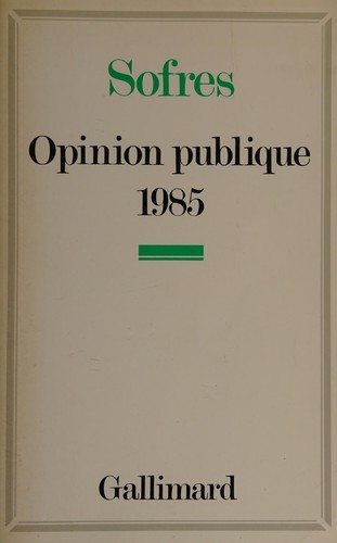 Cover for Sofres