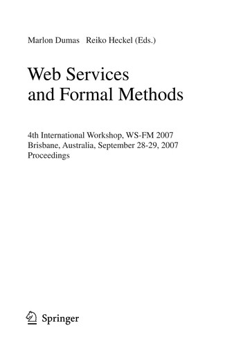 Cover for Web Services and Formal Methods
