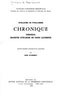 Cover for Chronique