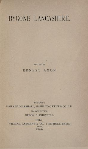 Cover for Bygone Lancashire.