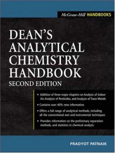 Cover for Dean's analytical chemistry handbook