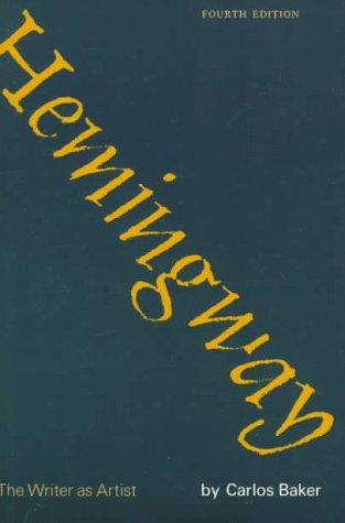 Cover for Hemingway, the writer as artist