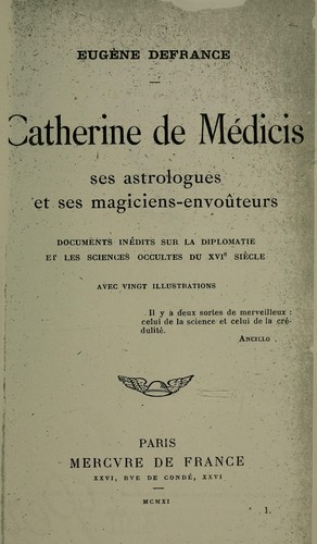 Cover for Catherine de Médicis