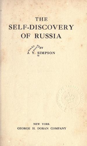 Cover for The self-discovery of Russia.