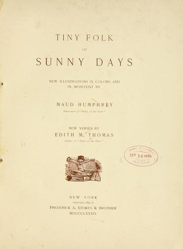 Cover for Tiny folk of sunny days