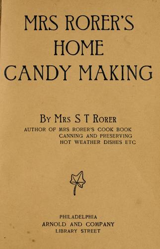 Cover for Home candy making