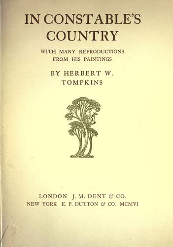 Cover for In Constable's country