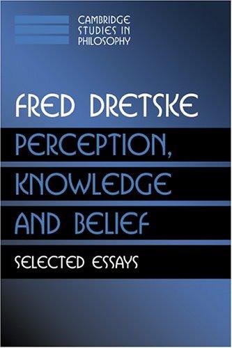 Cover for Perception, Knowledge and Belief