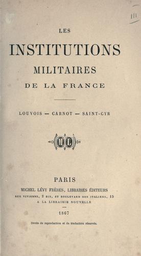 Cover for institutions militaires de la France.