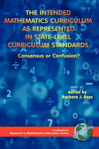 Cover for The Intended Mathematics Curriculum as Represented in State-Level Curriculum Standards