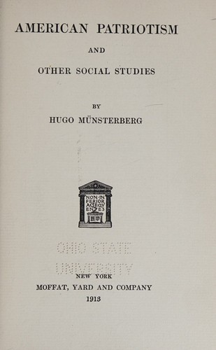 Cover for American Patriotism and Other Social Studies
