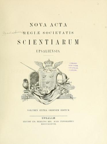Cover for In memoriam quattuor seculorum ab Universitate Upsaliensi peractorum Regia Societas Scientiarum Upsaliensis