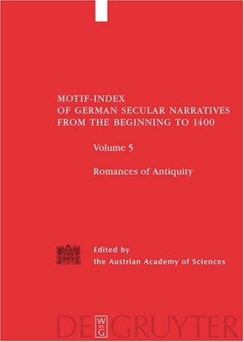 Cover for Motif Index of German Secular Narratives from the Beginning to 1400: Volume 5