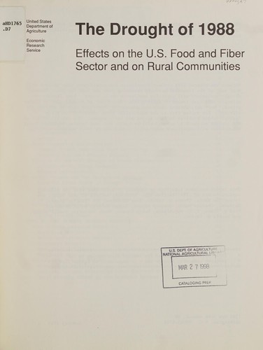 Cover for The Drought of 1988