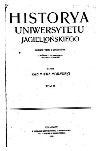 Cover for Historya Uniwersytetu Jagiellońskiego.