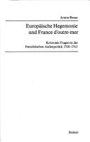 Cover for Europäische Hegemonie und France d'outre mer