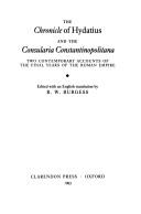 Cover for The Chronicle of Hydatius and the Consularia Constantinopolitana