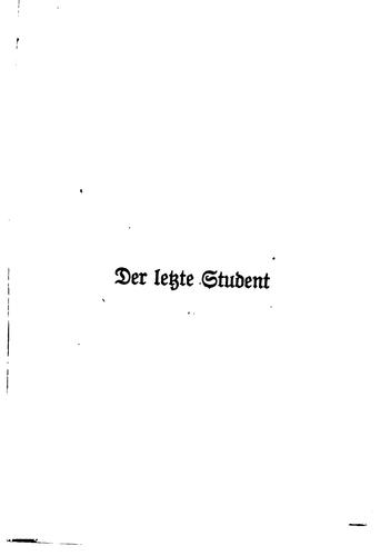 Cover for Der letzte student