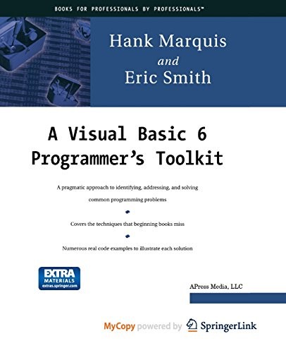 Cover for A Visual Basic 6 Programmer’s Toolkit