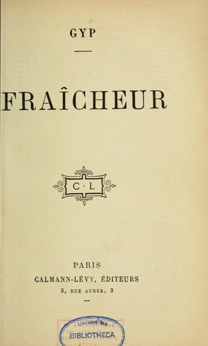 Cover for Fraîcheur.