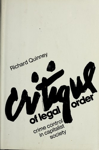 Cover for Critique of legal order