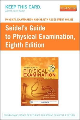 Cover for Physical Examination and Health Assessment Online for Seidel's Guide to Physical Examination