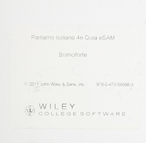 Cover for Parliamo Italiano!, Fourth Edition Quia eSAM Registration Card