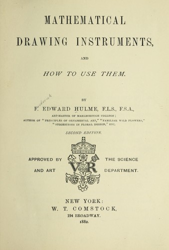 Cover for Mathematical drawing instruments and how to use them