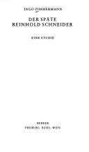 Cover for Der späte Reinhold Schneider
