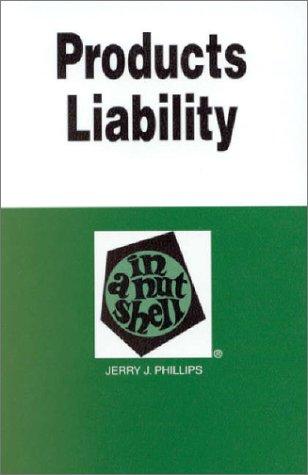 Cover for Products liability in a nutshell