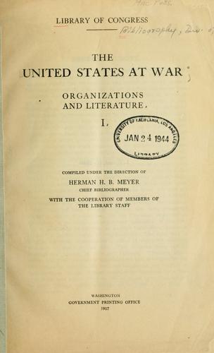 Cover for The United States at war