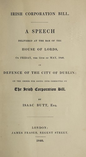 Cover for Irish corporation bill