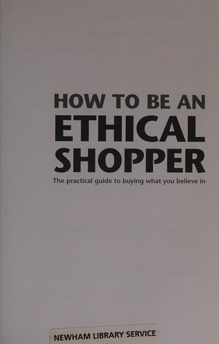 Cover for How to be an ethical shopper