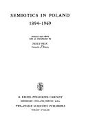 Cover for Semiotics in Poland, 1894-1969