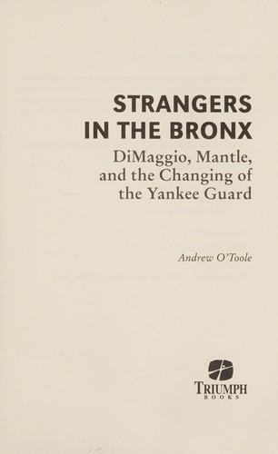 Cover for Strangers in the Bronx