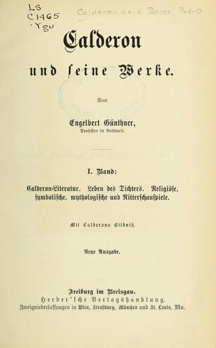 Cover for Calderon und seine Werke