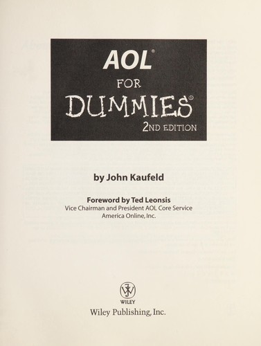 Cover for AOL for dummies