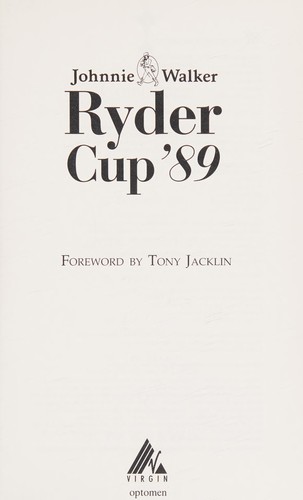 Cover for Johnnie Walker Ryder Cup '89