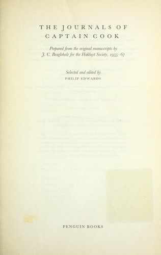 Cover for The journals of Captain Cook