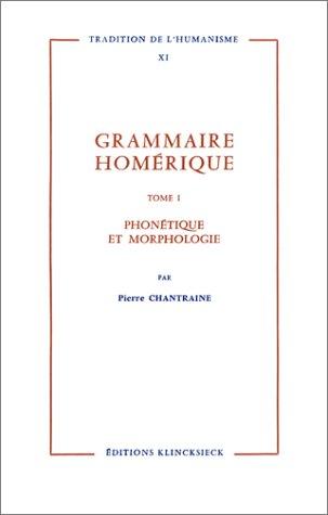 Cover for Grammaire homérique
