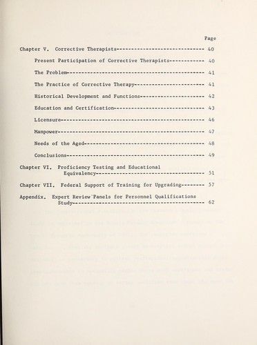 Cover for Personnel qualifications for medicare personnel
