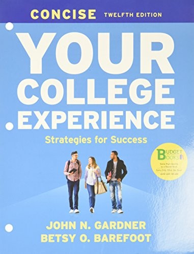 Cover for Loose-leaf Version for Your College Experience Concise