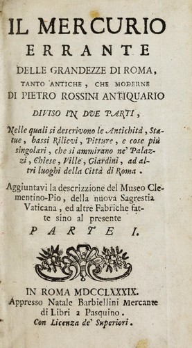 Cover for Il mercurio errante delle grandezze di Roma